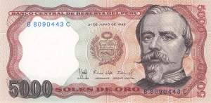 5000 Soles de Oro 1985